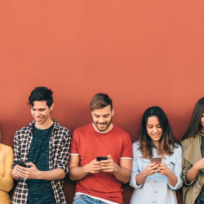 people using mobile phones