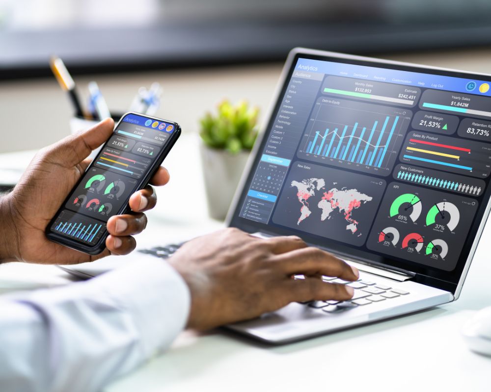 Business data analytics dashboard