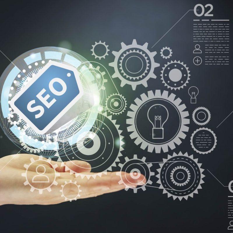 seo tag with infographic elements