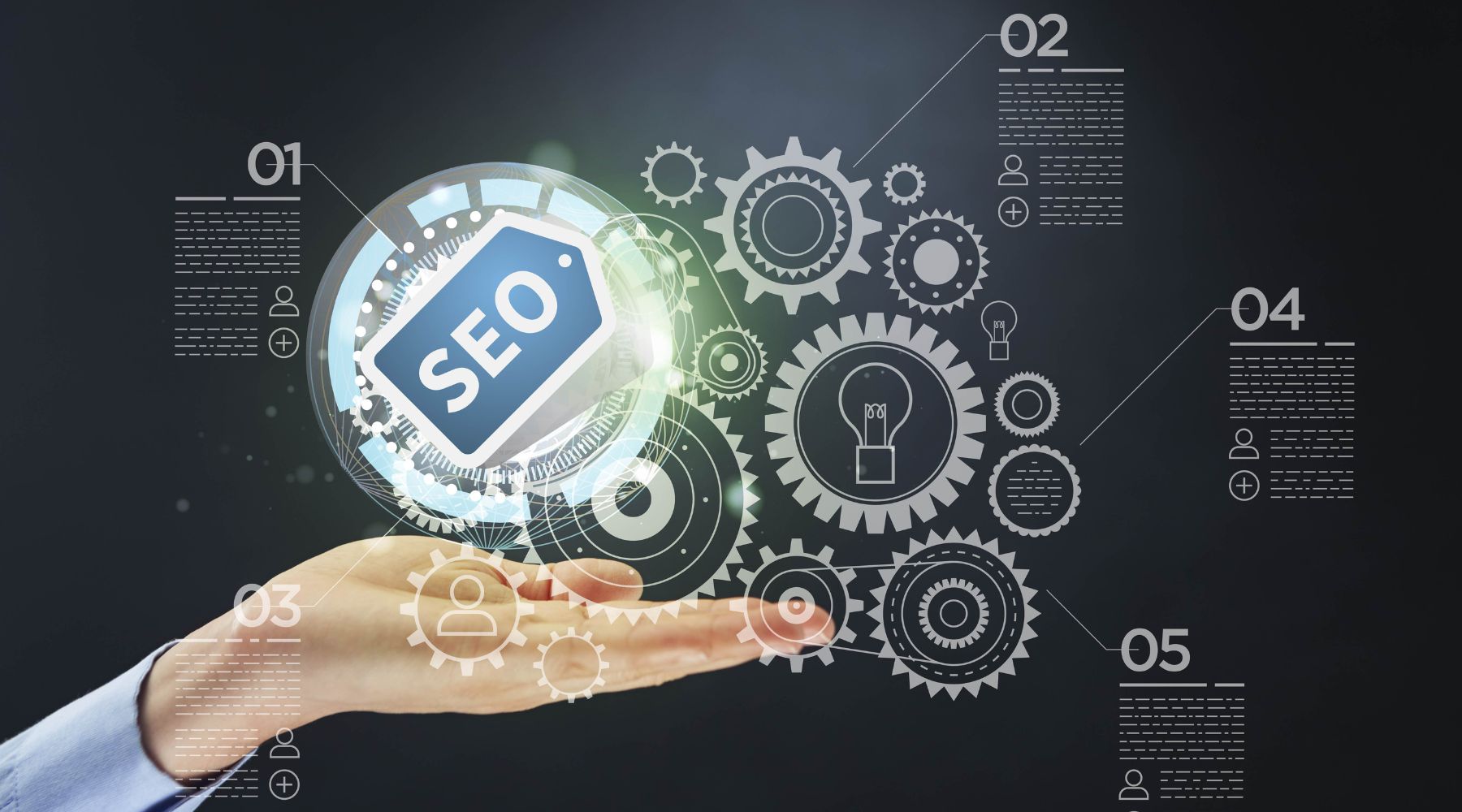 seo tag with infographic elements